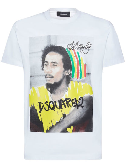 Dsquared 2 T-shirt Bob Marley in jersey di cotone