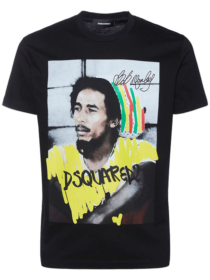 Dsquared 2 T-shirt Bob Marley in jersey di cotone