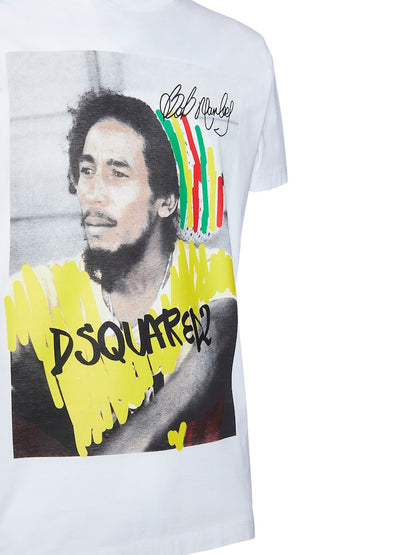 Dsquared 2 T-shirt Bob Marley in jersey di cotone