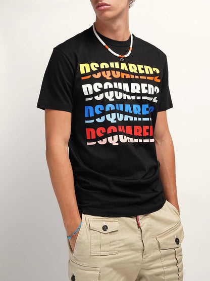 Dsquared 2 T-shirt Color Wave in jersey di cotone