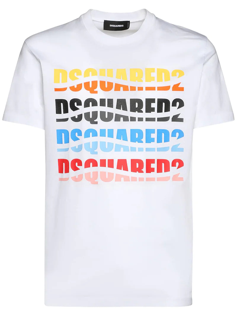 Dsquared 2 T-shirt Color Wave in jersey di cotone