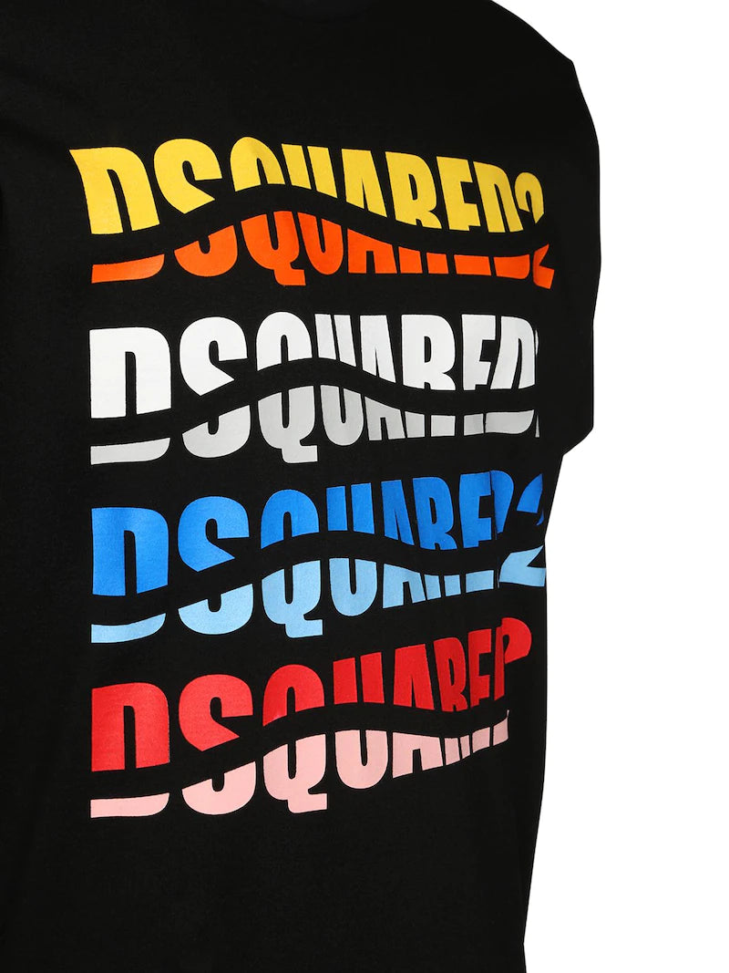 Dsquared 2 T-shirt Color Wave in jersey di cotone