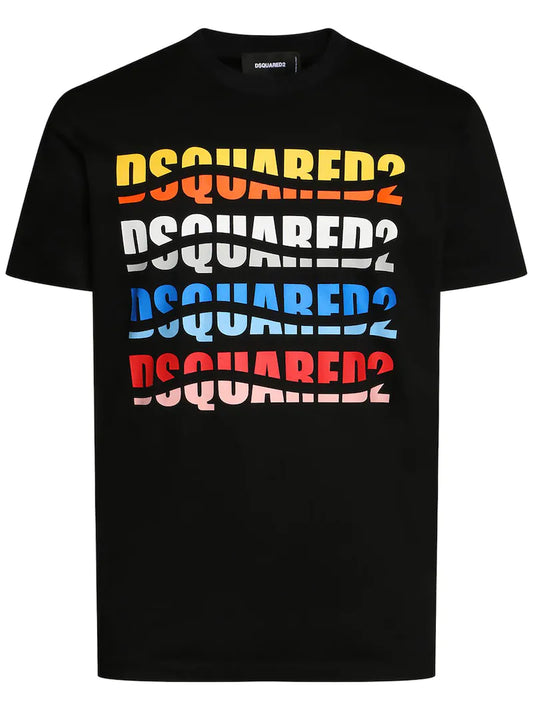Dsquared 2 T-shirt Color Wave in jersey di cotone
