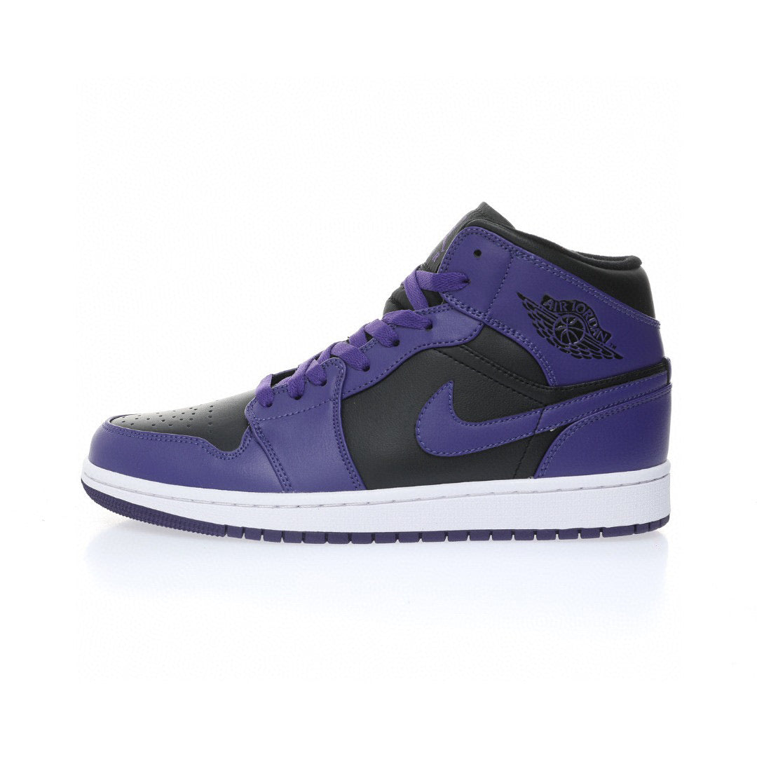 Air Jordan 1 Mid Purple Black