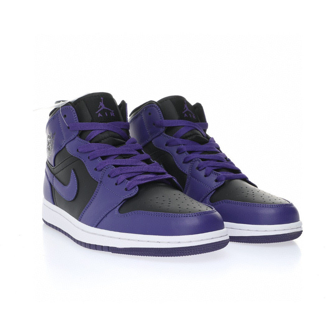 Air Jordan 1 Mid Purple Black