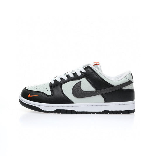 Nike Dunk Low Grey Black Orange Mini Swoosh