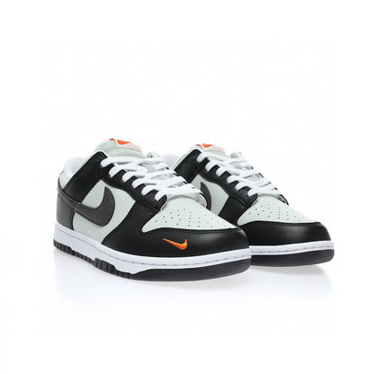 Nike Dunk Low Grey Black Orange Mini Swoosh